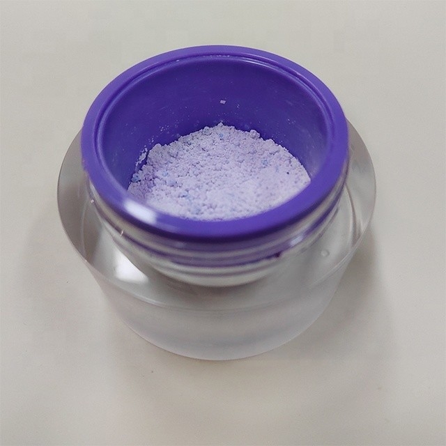 Los dientes orales del cuidado del ODM que blanquean el polvo V34 colorean la crema dental de Purple White Foaming del corrector