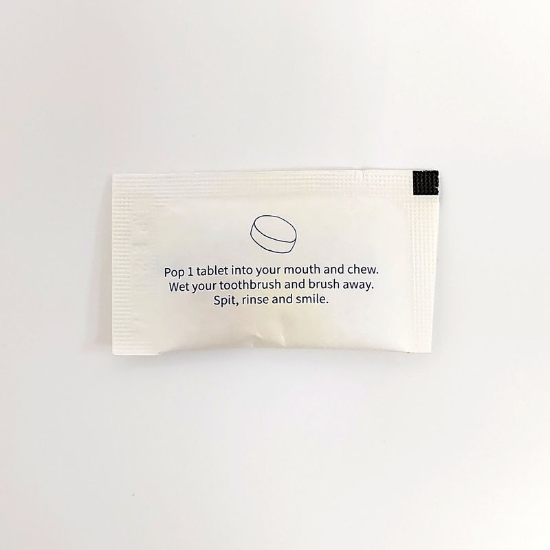Dientes del tamaño del viaje del hotel que blanquean la menta orgánica de la píldora del enjuague del removedor de la mala respiración de la crema dental sólida de las tabletas