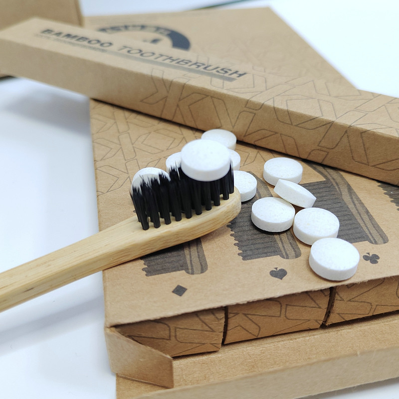Dientes del tamaño del viaje del hotel que blanquean la menta orgánica de la píldora del enjuague del removedor de la mala respiración de la crema dental sólida de las tabletas
