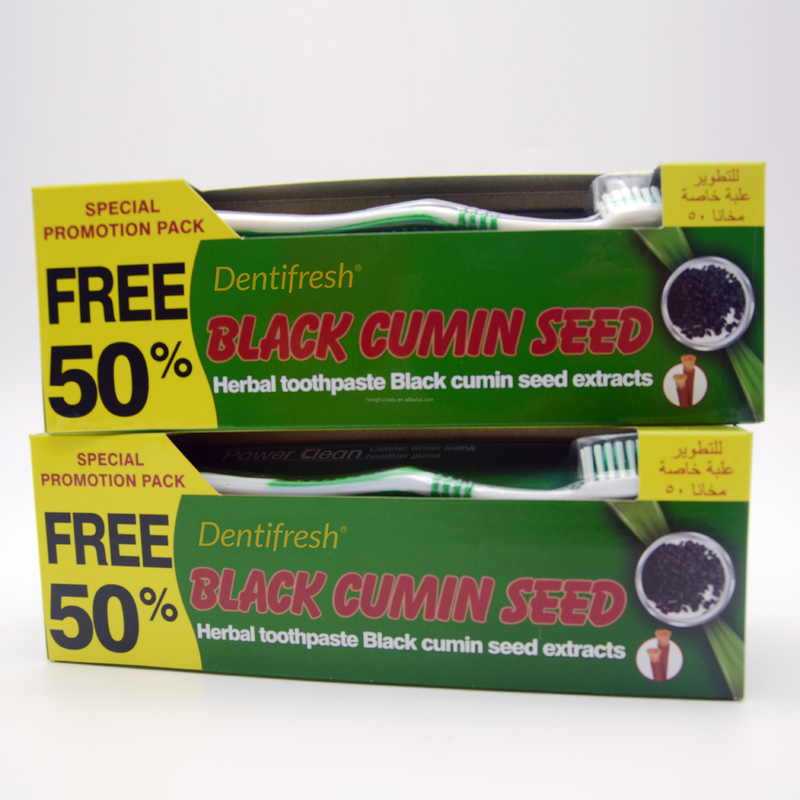 Los dientes del GMP que blanqueaban el cepillo de dientes de la crema dental fijaron los extractos herbarios orgánicos de la semilla de comino del negro de Miswak