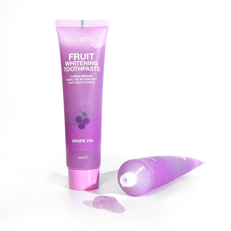 VEC MINT 100 ml sabor a fruta blanqueador de dientes limpieza básica cuidado bucal pasta dental refrescante