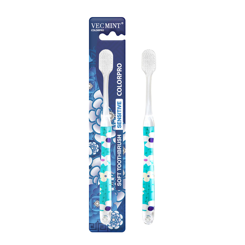 Venta directa de fábrica Precio bajo Calidad alta Cristal transparente Colorido Cepillo dental para adultos Cepillo dental suave personalizado