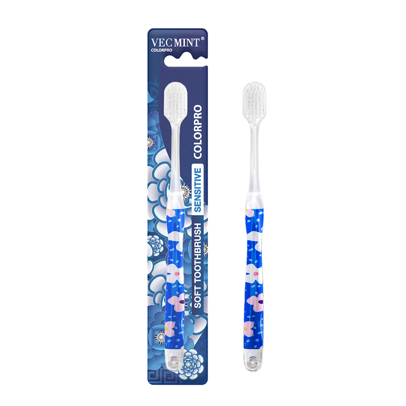 Venta directa de fábrica Precio bajo Calidad alta Cristal transparente Colorido Cepillo dental para adultos Cepillo dental suave personalizado