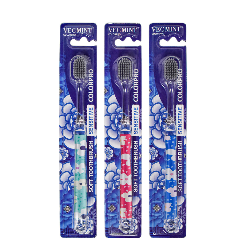 Venta directa de fábrica Precio bajo Calidad alta Cristal transparente Colorido Cepillo dental para adultos Cepillo dental suave personalizado