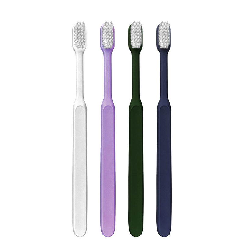 Fabrica de alta calidad OEM directa marca privada mayorista de cristal cepillo de dientes de plástico manual de cerdas suaves para adultos cepillo de dientes