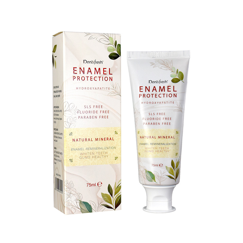 Pasta dental fresca de 75 ml - Hydroxyapatite SLS - Libre de fluoruro libre con mineral natural para la remineralización del esmalte