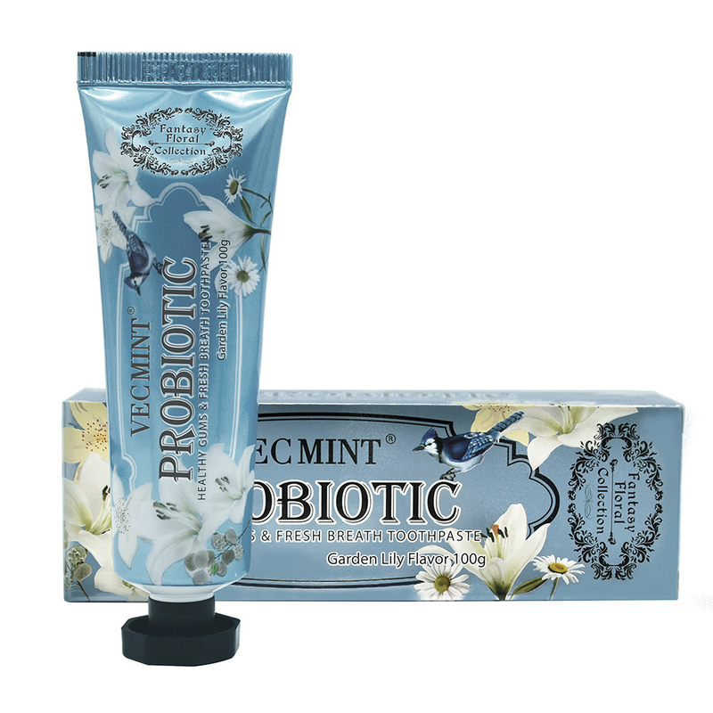 VECMINT Lily pasta de dientes 100g pasta de dientes para dientes sanos colección floral de lujo venta caliente fábrica entrega directa