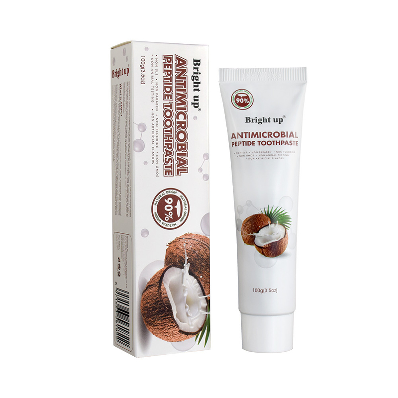 Pasta dental de péptidos antimicrobianos de alta calidad, 100 g (3.5 oz) por tubo de aceite de coco al por mayor