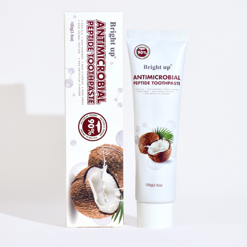 Pasta dental de péptidos antimicrobianos de alta calidad, 100 g (3.5 oz) por tubo de aceite de coco al por mayor