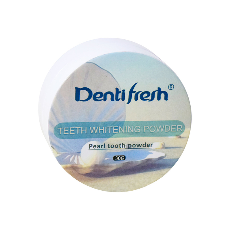 Corrección de color instantáneo de los dientesTonante dental púrpura fresco Polvo blanqueador de dientes, 30G, menta fresca