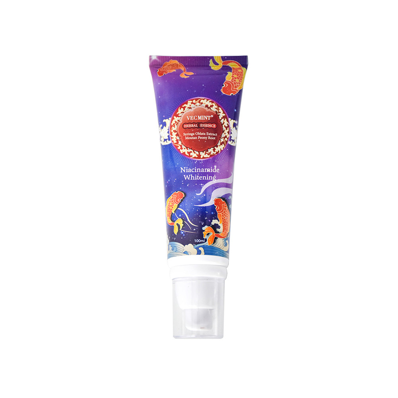 VECMINT 100 ml de pasta dental de esencia de hierbas - con extracto de Sophora Flavescens y Malva Verticillata - fórmula blanqueadora de niacinamida