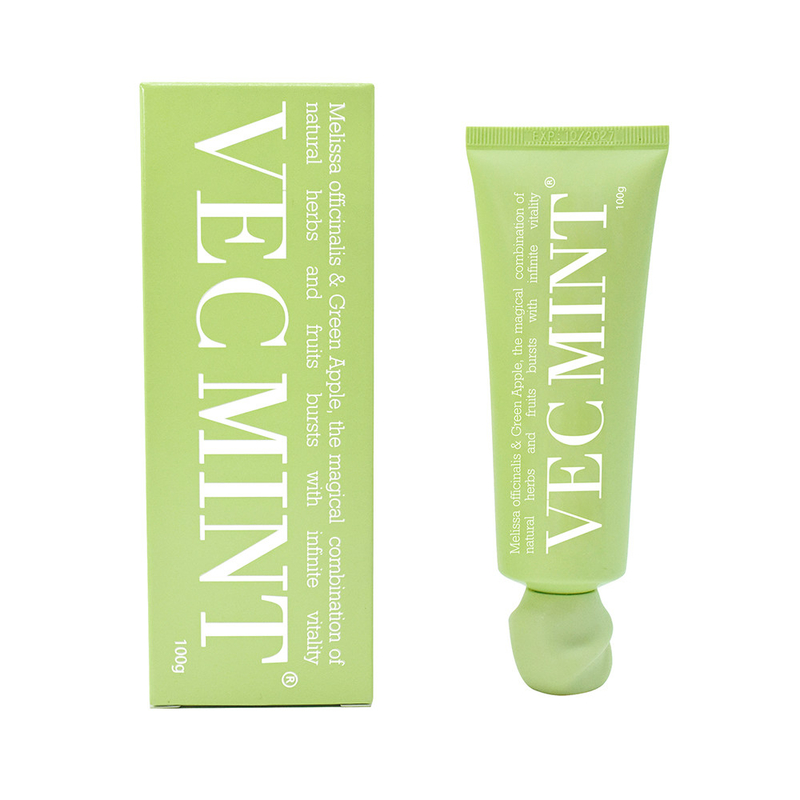 VECMINT 100g de pasta de dientes: Desata la vitalidad oral con hierbas y frutas naturales mágicas (Melissa officinalis y manzana verde)
