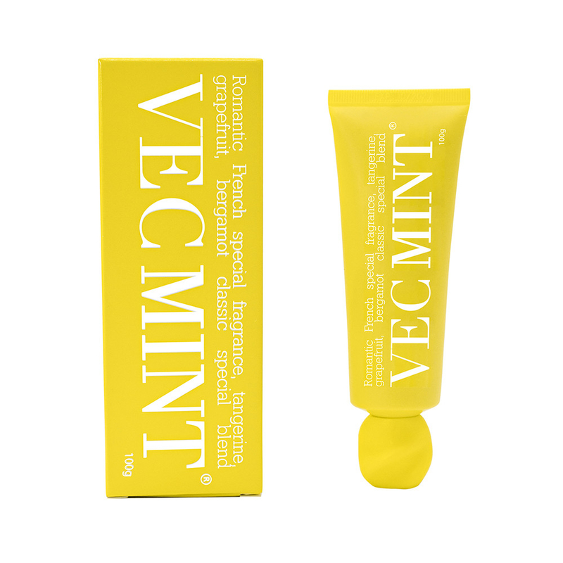 100 g de pasta de dientes VECMINT de venta caliente: Aroma exquisito de inspiración francesa de toronja, bergamota y mandarina