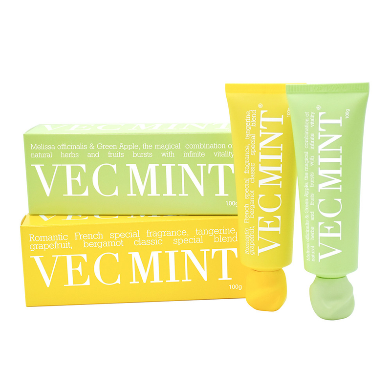 100 g de pasta de dientes VECMINT de venta caliente: Aroma exquisito de inspiración francesa de toronja, bergamota y mandarina