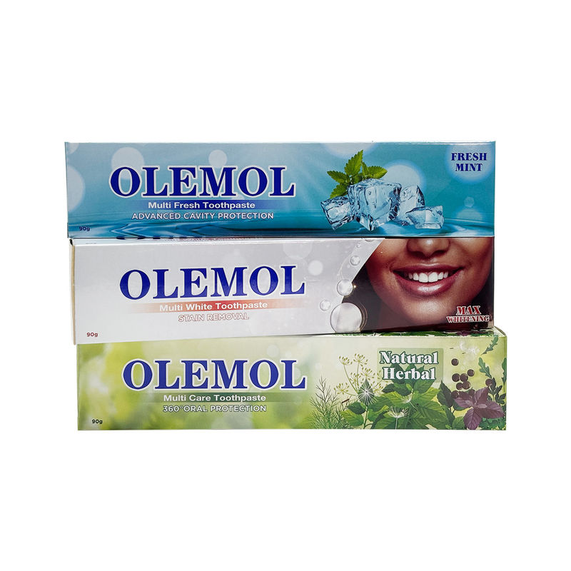 OLEMOL Multi White pasta de dientes 90g - Fórmula de blanqueamiento y eliminación de manchas para blanqueamiento efectivo de los dientes y cuidado oral diario