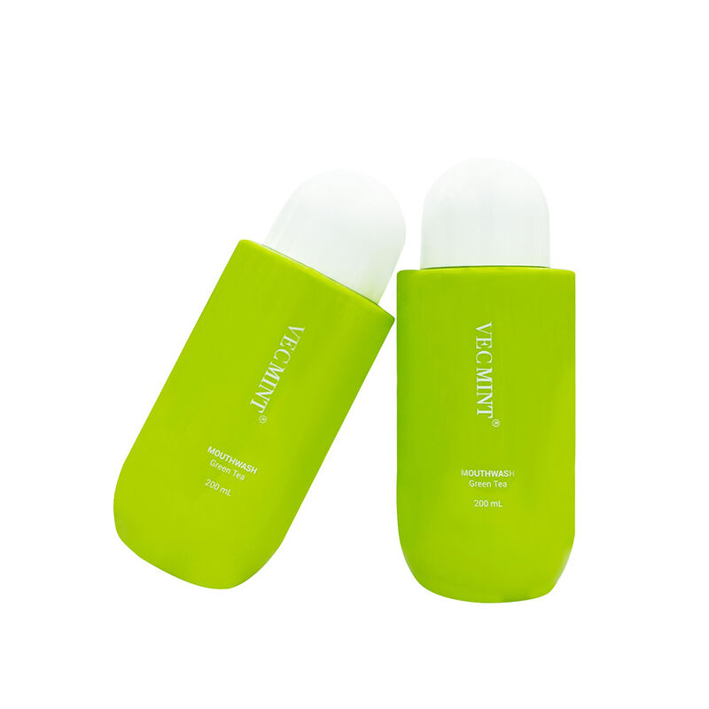 Enjuague bucal de té verde libre de químicos VECMINT - Enjuague oral fresco y natural de larga duración (200 ml)