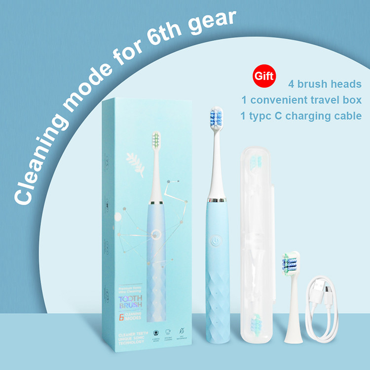El interruptor dominante eléctrico del cepillo de dientes que blanquea uno disfruta de 6 tipos DE OEM del cepillo de dientes del cuidado dental y de acción