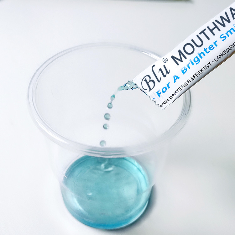 Acuñe el líquido sin alcohol del enjuague del sabor con la etiqueta privada del bolso 10ml de la bolsita
